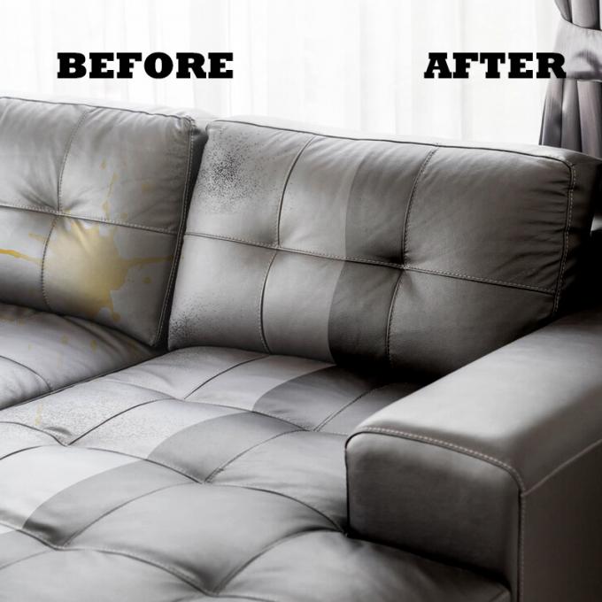 Kit de soins pour canapés en cuir lisse Nettoyeur et nourrisseur de cuir Premium Kit de nettoyage de meubles en cuir lisse Sofa, chaise et tapis en cuir lisse 4